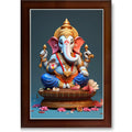CRAFT QUEST Lord Ganesha Abstract Modern Wall Painting With Frame For Home and Office Décor