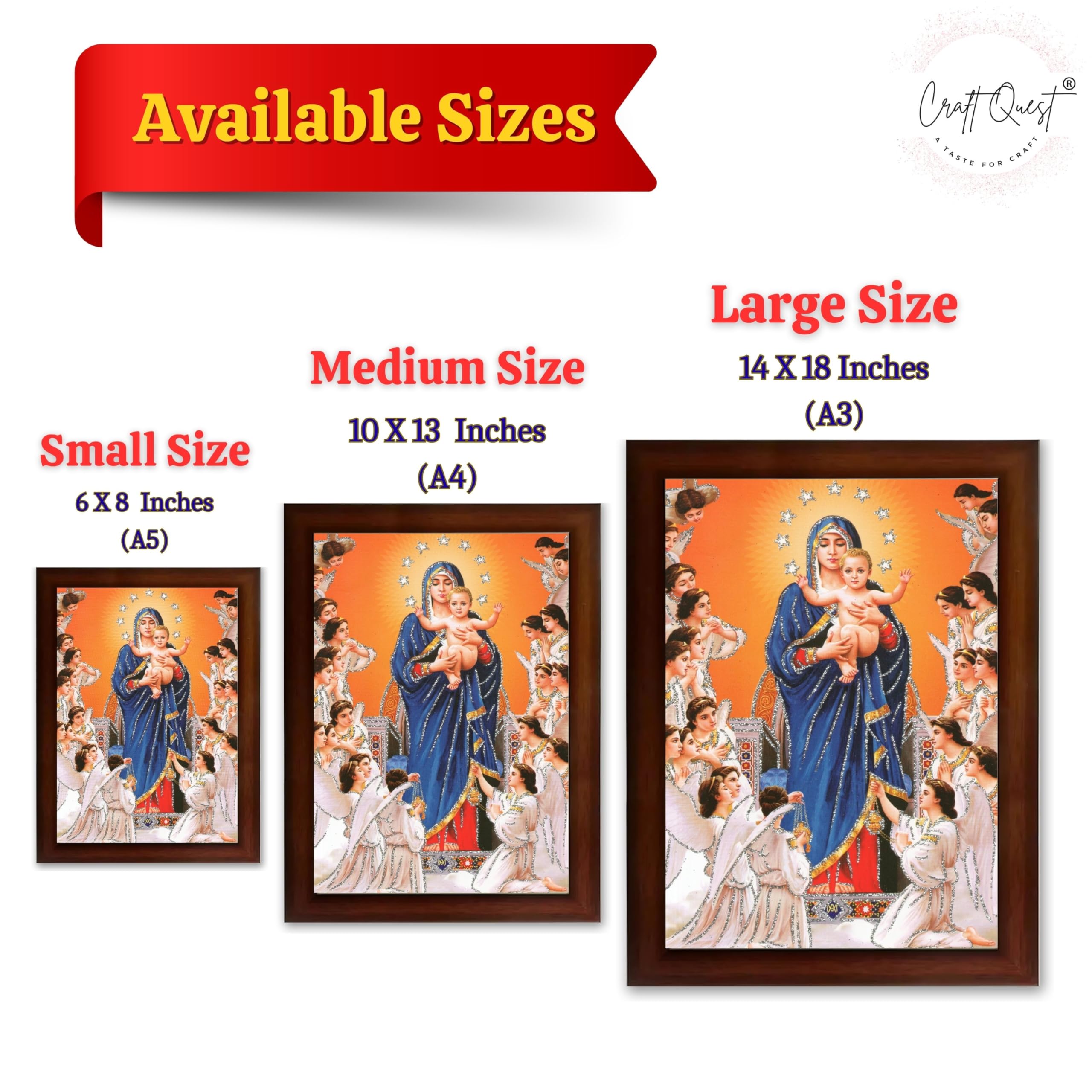 CRAFT QUEST Lord Jesus Christ Painting Aesthetic Hanging Photo Frame Decorative Item Home Decoration and Wall Decor for Living Room and Bedroom
