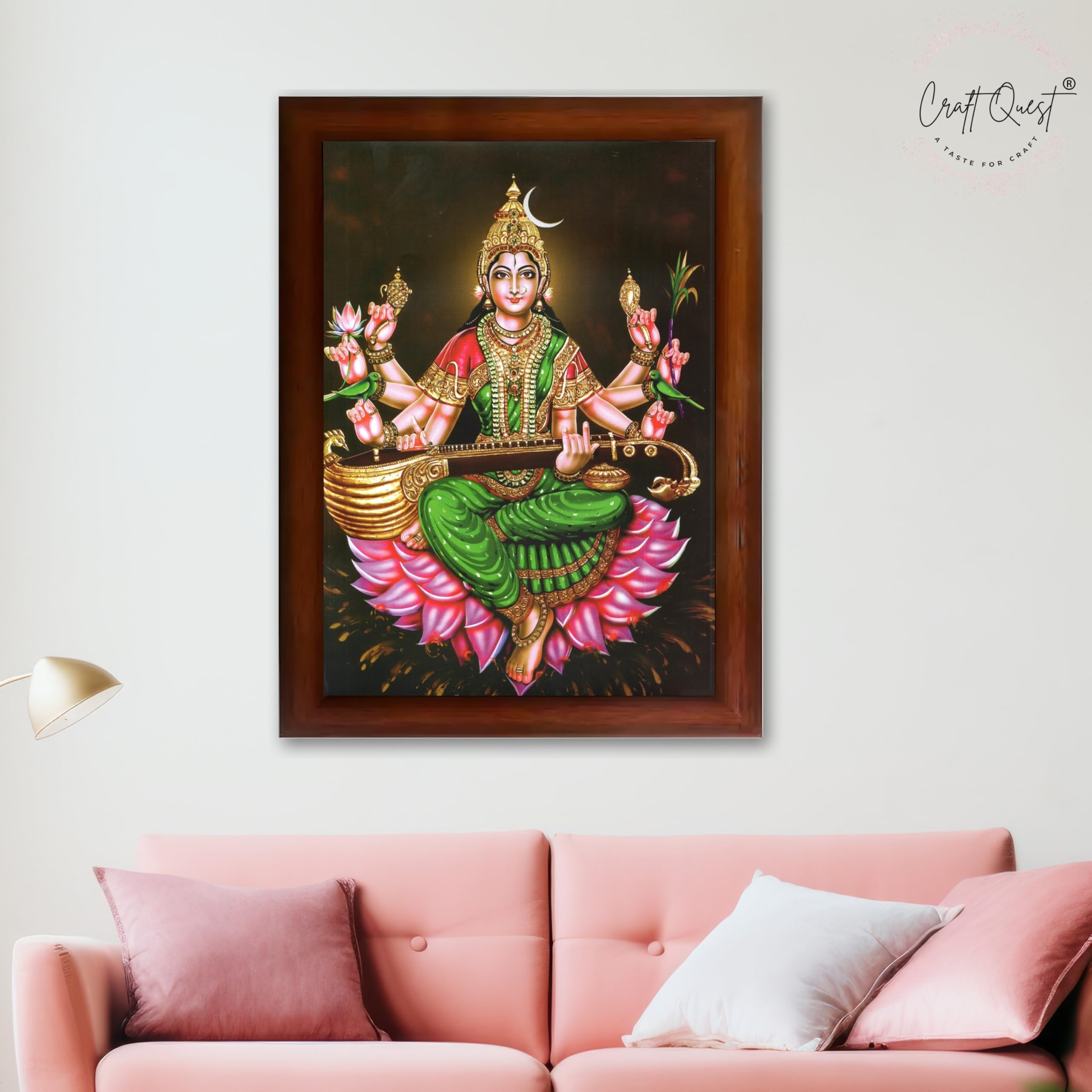 CRAFT QUEST Raja Syamala Devi Shyamala Matangi Wall Photo Frame | South God Picture Frame for Home, Office, Temple & Gifting, Decor