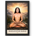 CRAFT QUEST Shree Mahavatar Babaji Portrait Photo Frame for Wall | Spiritual Guru Religious Wall Art | Devotional Photo for Home, Mandir, Puja Room & Gifting