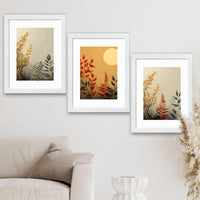 CRAFT QUEST Wall Art Decor Paintings | Set of 3 FLORAL Wall Art Frames for Home Decoration | Ideal for Living Room, Bedroom & Offices