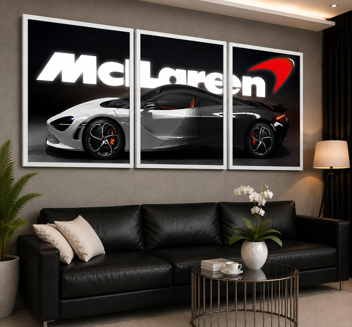 VENUXE ARTS Set Of 3 Big Sports Cars Framed Posters Gift Items for Boys Room Wall Decoration Bedroom Living Room Office Studio Décor | Car Poster Frame for Wall Décor