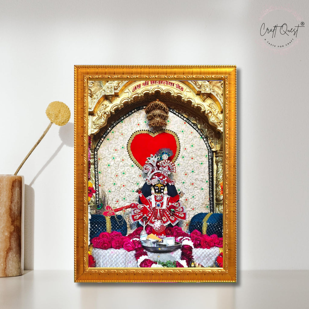 CRAFT QUEST Shree Sanwaliya Seth Shringaar Darshan Religious Photo Frame