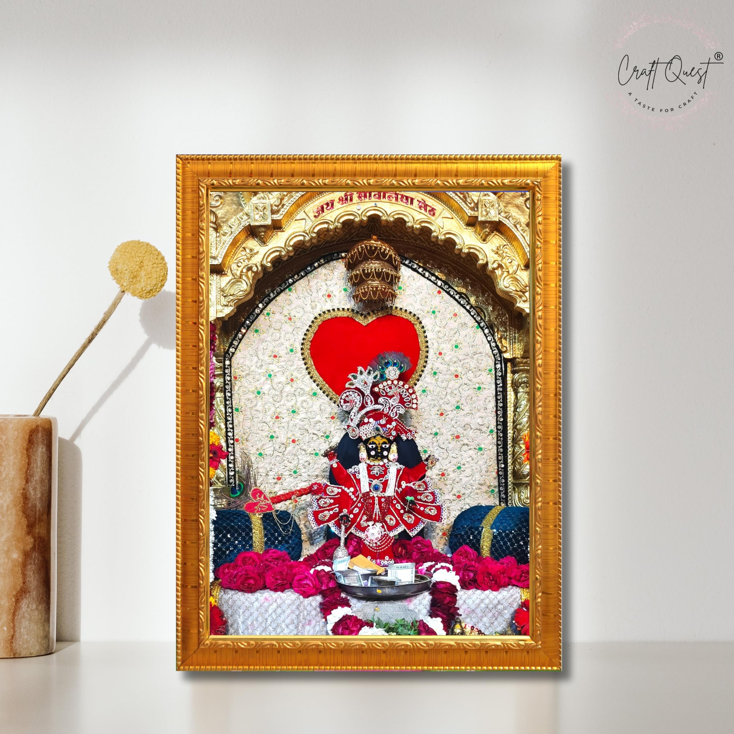 CRAFT QUEST Shree Sanwaliya Seth Shringaar Darshan Religious Photo Frame