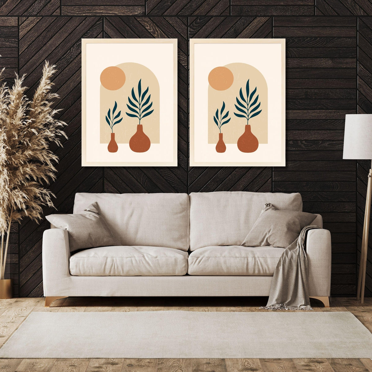 CRAFT QUEST 2 Piece Set of Wall Art poster Frame Painting for Wall Decoration With Acrylic Glass, living room, Home, Restraunt, Office