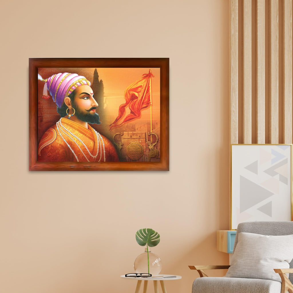 CRAFT QUEST Shri Chhatrapati Shivaji Maharaj Wall Photo Frame | Lightweight | Home Decoration Item | Best Gifting Option