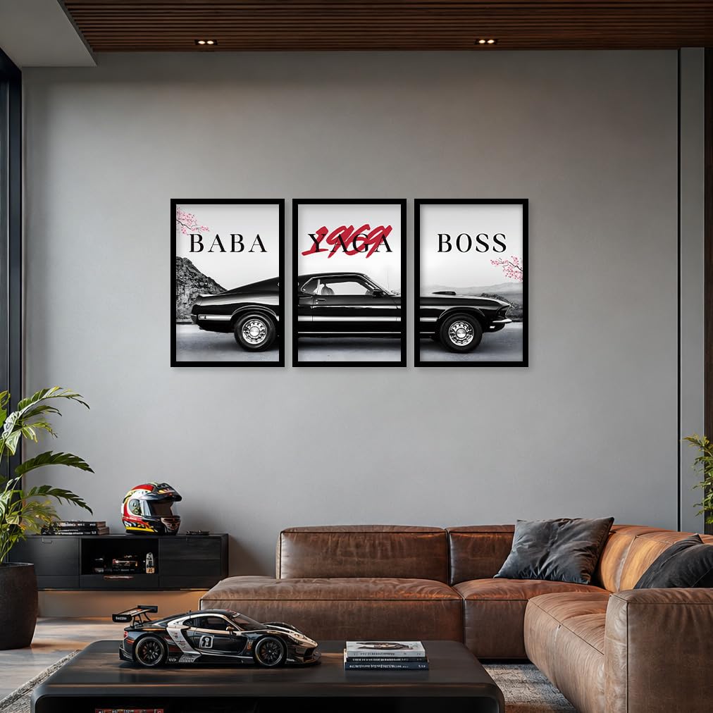 CodersParadise Framed Wall Poster (12x18 Inch) | Inspirational Quote Wall Art | Minimalist Motivational Home Decor for Living Room & Office | Ready-to-Hang Display Frame (Baba Yang Boss)