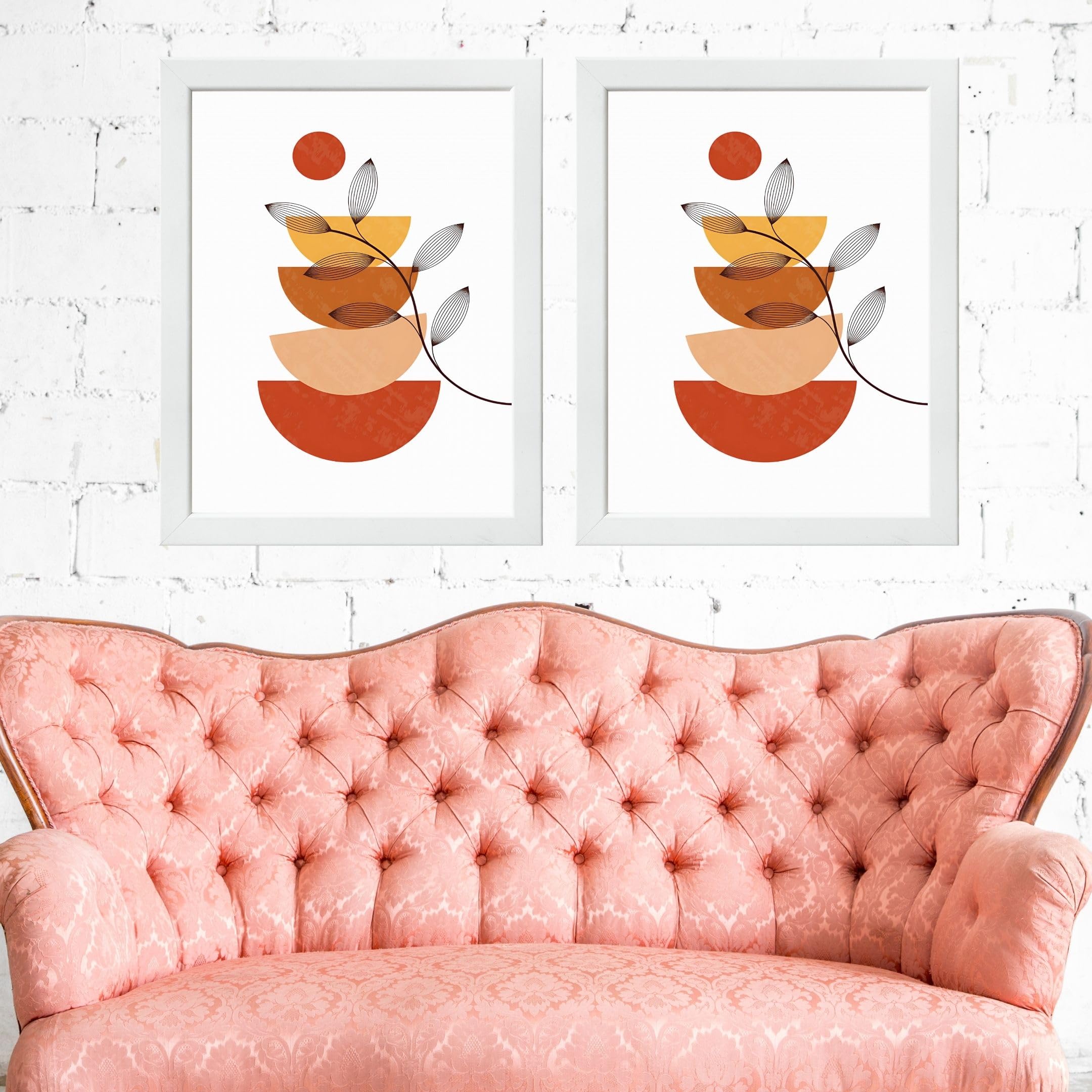CRAFT QUEST Set of 2 piece Wall Art poster Frame Painting for Wall Decoration With Acrylic Glass, living room, Home, Restraunt, Office