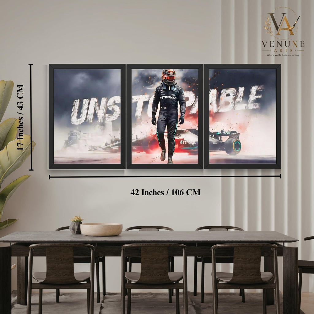 VENUXE ARTS Set Of 3 Big Sports Cars Framed Posters Gift Items for Boys Room Wall Decoration Bedroom Living Room Office Studio Décor | Car Poster Frame for Wall Décor