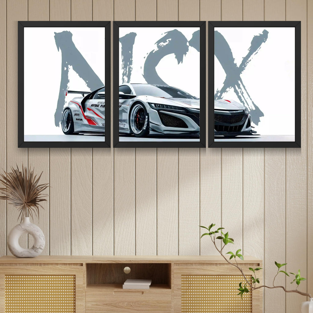 VENUXE ARTS Set Of 3 Big Sports Cars Framed Posters Gift Items for Boys Room Wall Decoration Bedroom Living Room Office Studio Décor | Car Poster Frame for Wall Décor