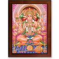 CRAFT QUEST Panchmukhi Hanuman JI | Bajrangbali Religious Photo frame Decorative Item Synthetic frame