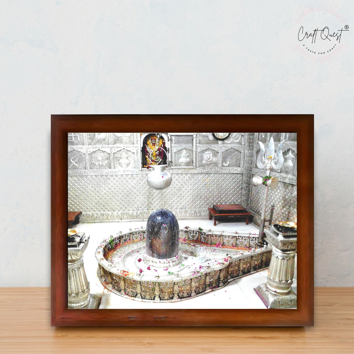 CRAFT QUEST Mahakal Shivling Photo Frame Shiv Mahadev Shiva Bholenath Mahakal Photo Frame, Religious Photo Frame