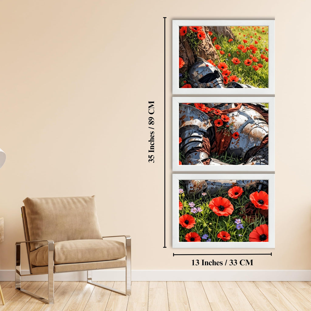 VENUXE ARTS Set Of 3 Anime Characters Wall Framed |Anime Characters Framed Poster for Living Room Bedroom Gaming Room Studio Wall Decor