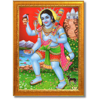 CRAFT QUEST Kaal Bhairav/Lord Bhairava/Bhairon Baba/Bhairavnath/Batuk Bhairav photo frame Religious Brown Photo Frame & Acrylic Sheet Glass