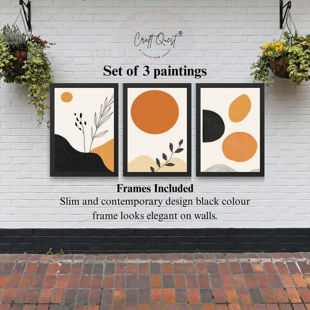 CRAFT QUEST Wood Painting For Wall Decoration - Modern Art Wall Decor Framed Painting For Living Room, Bedroom - Framed Wall Posters/Paintings With Frame
