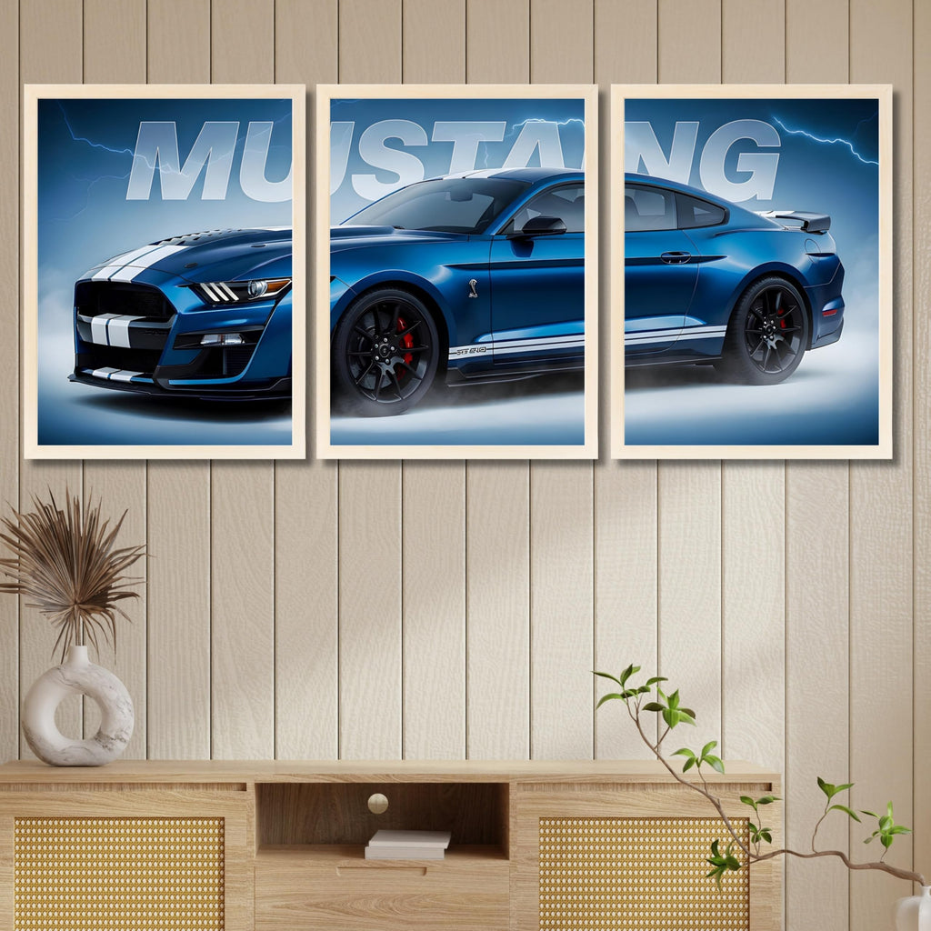 VENUXE ARTS Set Of 3 Big Sports Cars Framed Posters Gift Items for Boys Room Wall Decoration Bedroom, Living Room, Office, Studio Décor | Car Poster Frame for Wall Décor