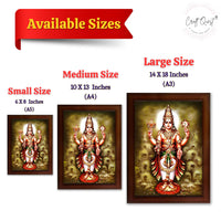 CRAFT QUEST Lord Dhanvantari Dhanwantri Wall Photo Framed For Home, Pooja, Temple, Gift, Wall Décor Item