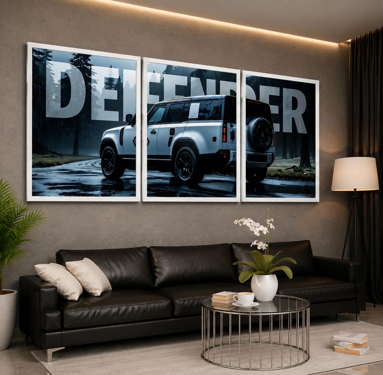 VENUXE ARTS Set Of 3 Big Sports Cars Framed Posters Gift Items for Boys Room Wall Decoration Bedroom Living Room Office Studio Décor | Car Poster Frame for Wall Décor