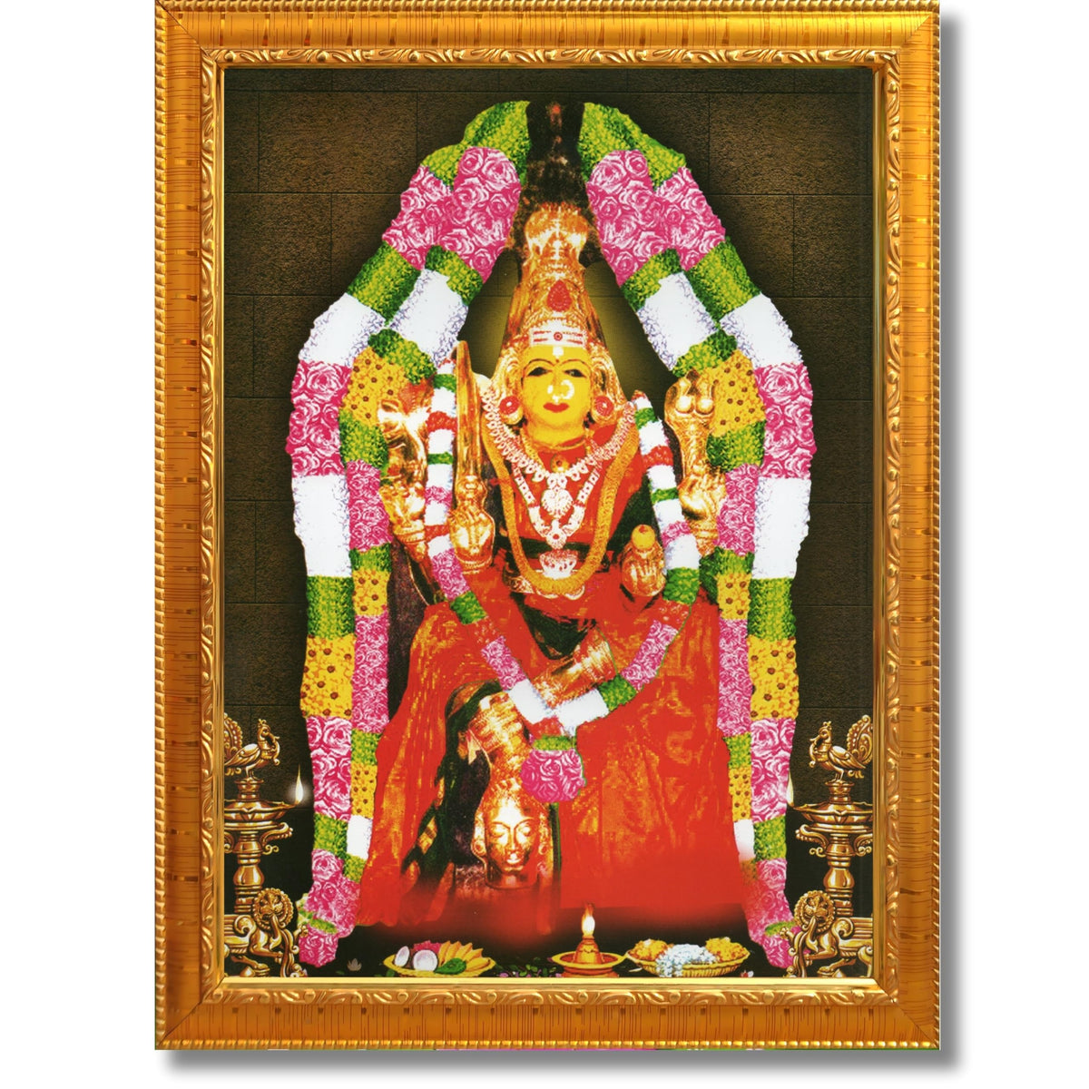 CRAFT QUEST Angala Parameswari Amman Angalamman Photo Frame For Walls, Room, Pooja,Home,Temple Décor Framed