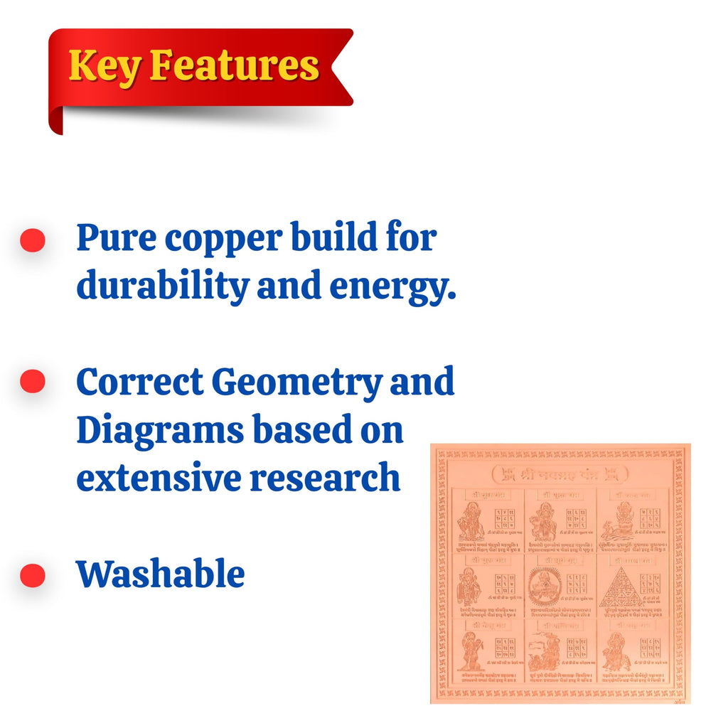 CRAFT QUEST Navgrah Yantra Orignal - Copper