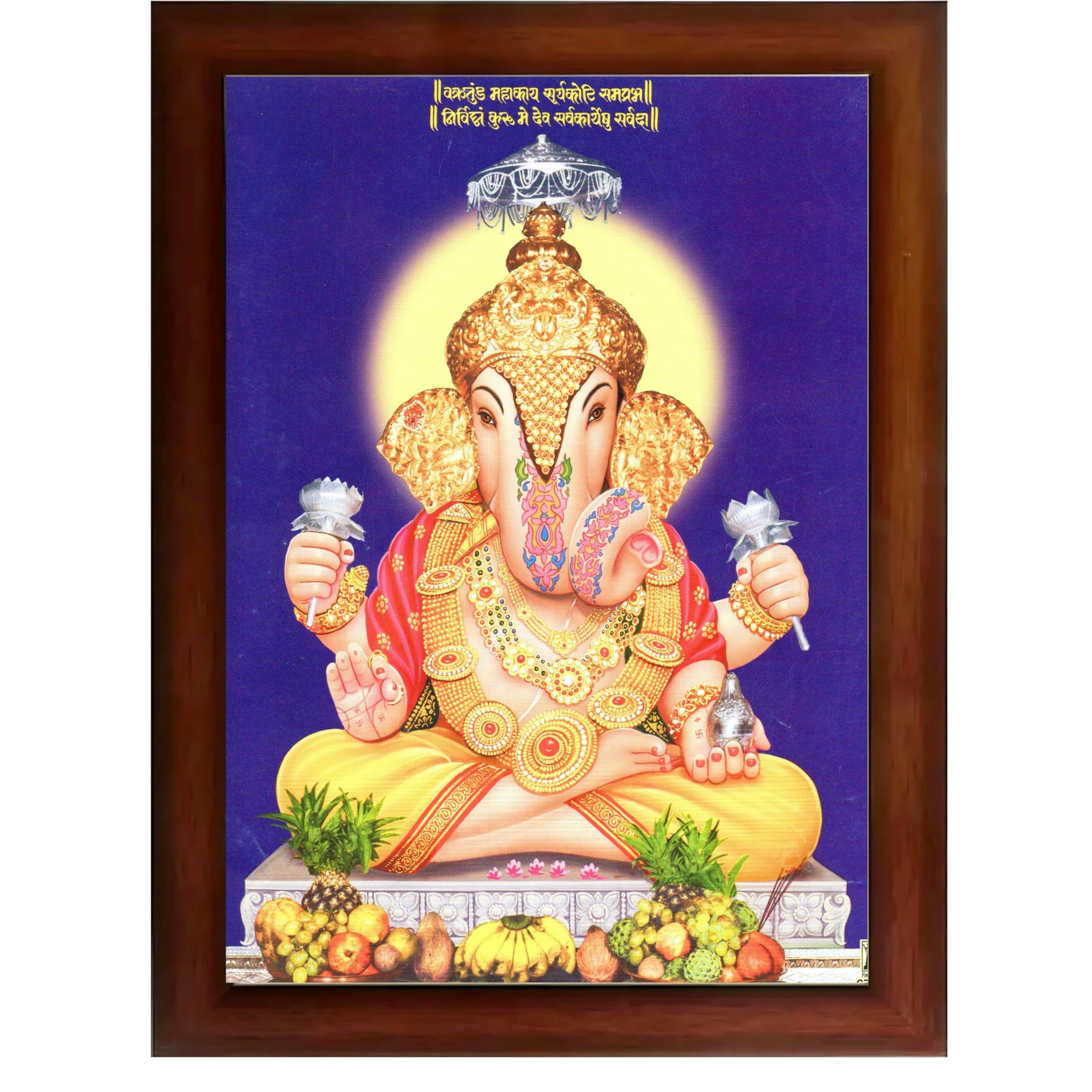 CRAFT QUEST Lord Shree Ganesh Ganpati ji Modern Wall Painting With Frame For Home and Office Decor
