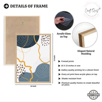 CRAFT QUEST Abstract Modern Shapes Wall Art | Set of 3 Frames for Home Decoration | Ideal for Living Room, Bedroom & Offices
