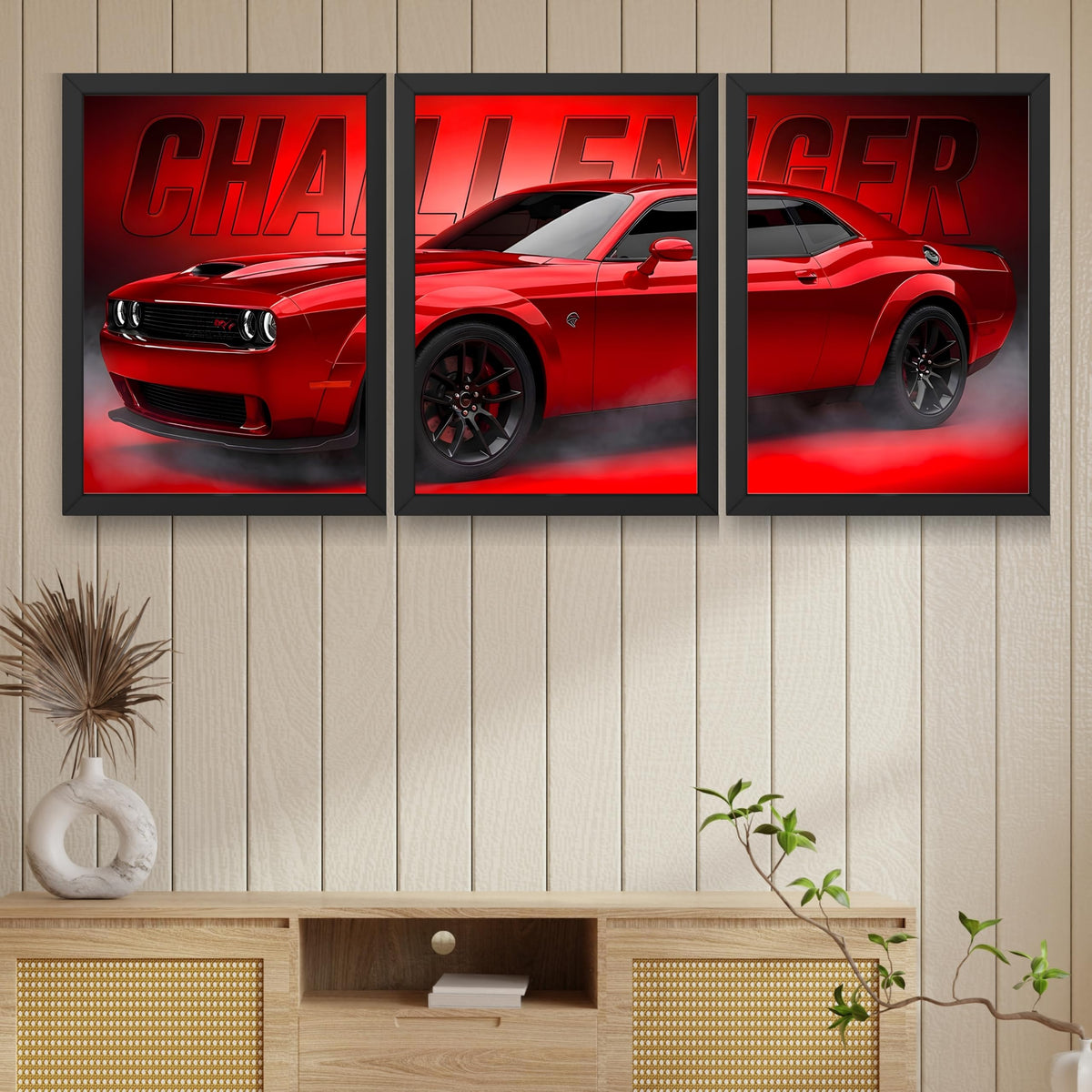VENUXE ARTS Set Of 3 Big Sports Cars Framed Posters Gift Items for Boys Room Wall Decoration Bedroom, Living Room, Office, Studio Décor | Car Poster Frame for Wall Décor