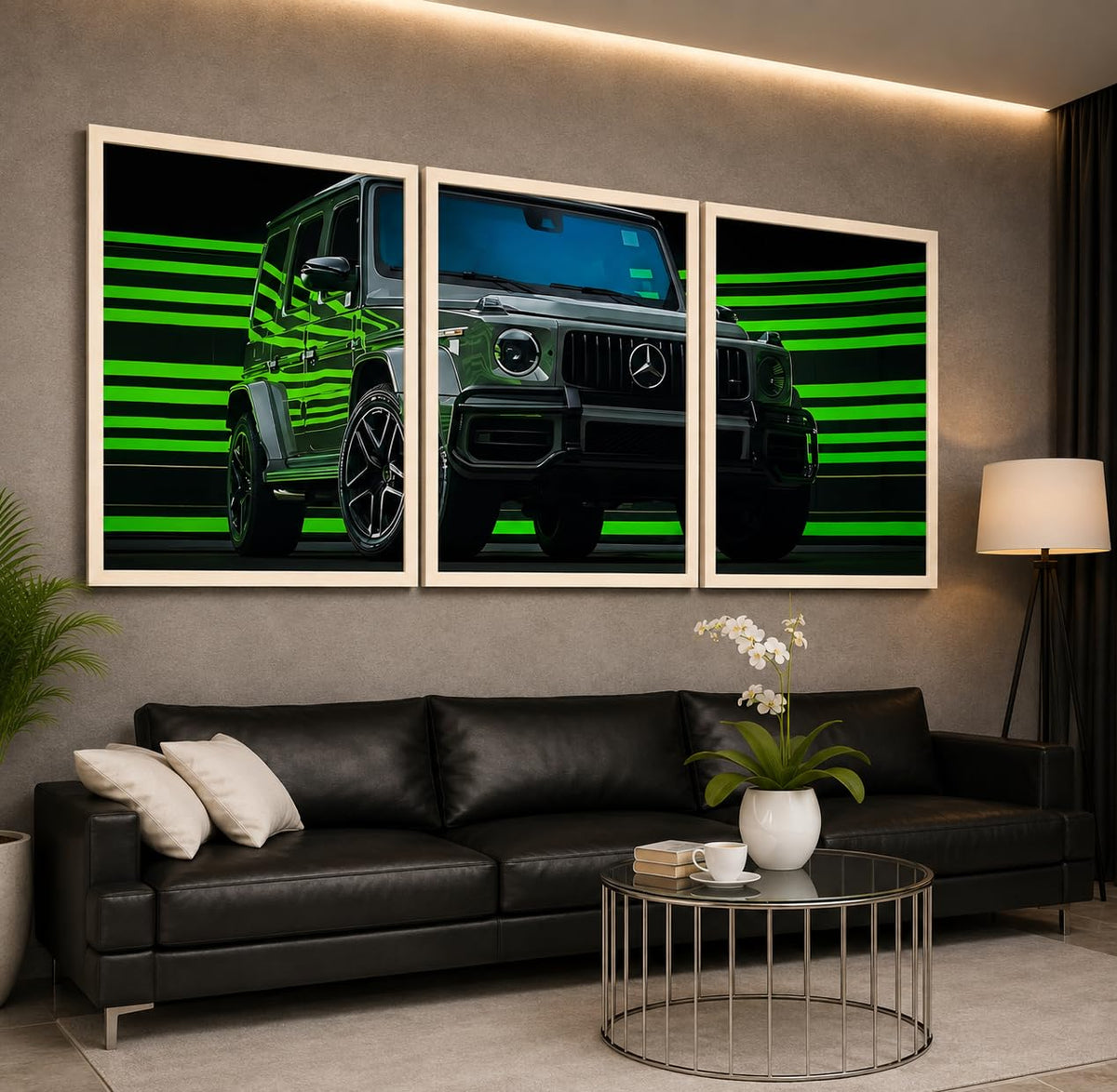 VENUXE ARTS Set Of 3 Big Sports Cars Framed Posters Gift Items for Boys Room Wall Decoration Bedroom Living Room Office Studio Décor | Car Poster Frame for Wall Décor