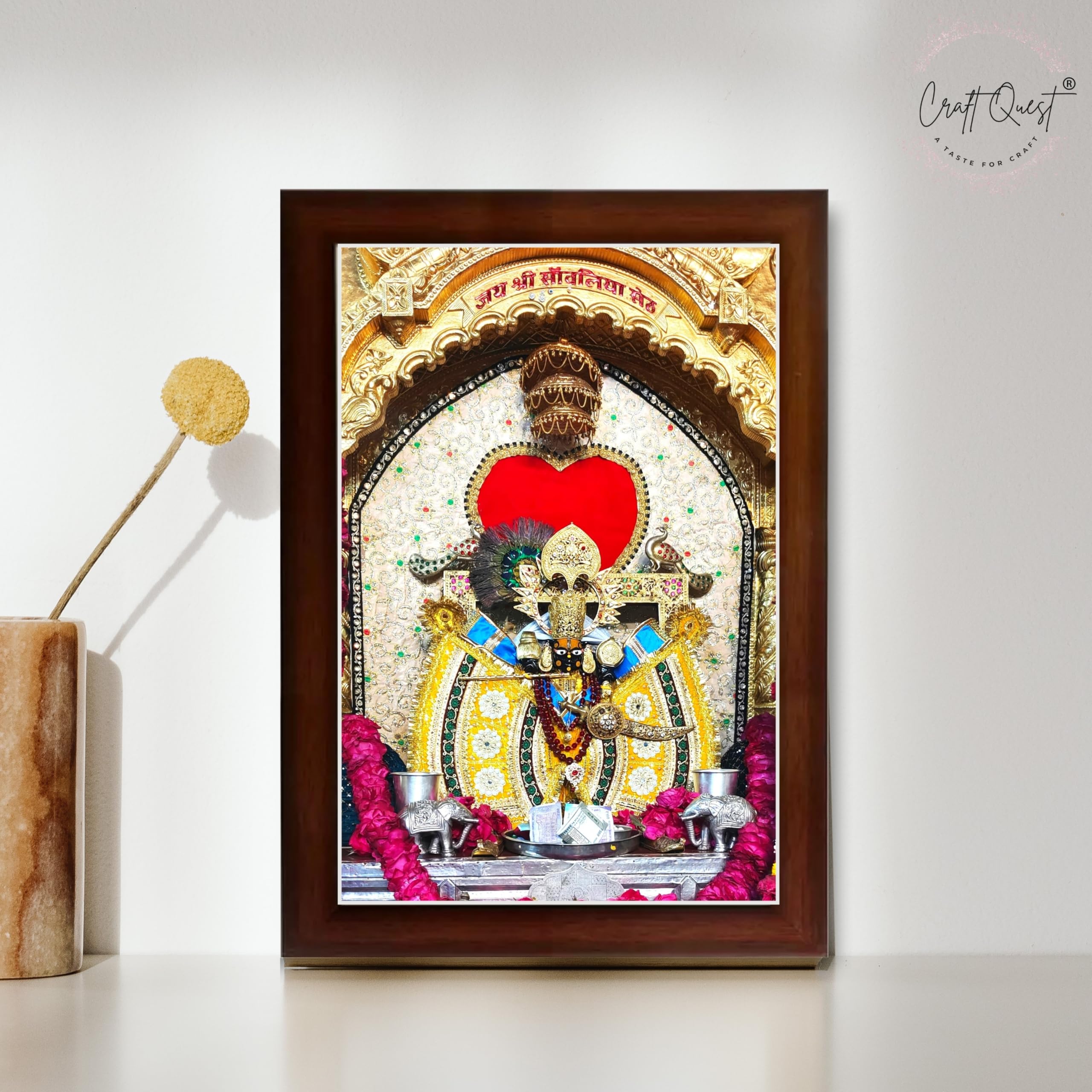 CRAFT QUEST Shree Sanwaliya Seth Shringaar Darshan Religious Photo Frame