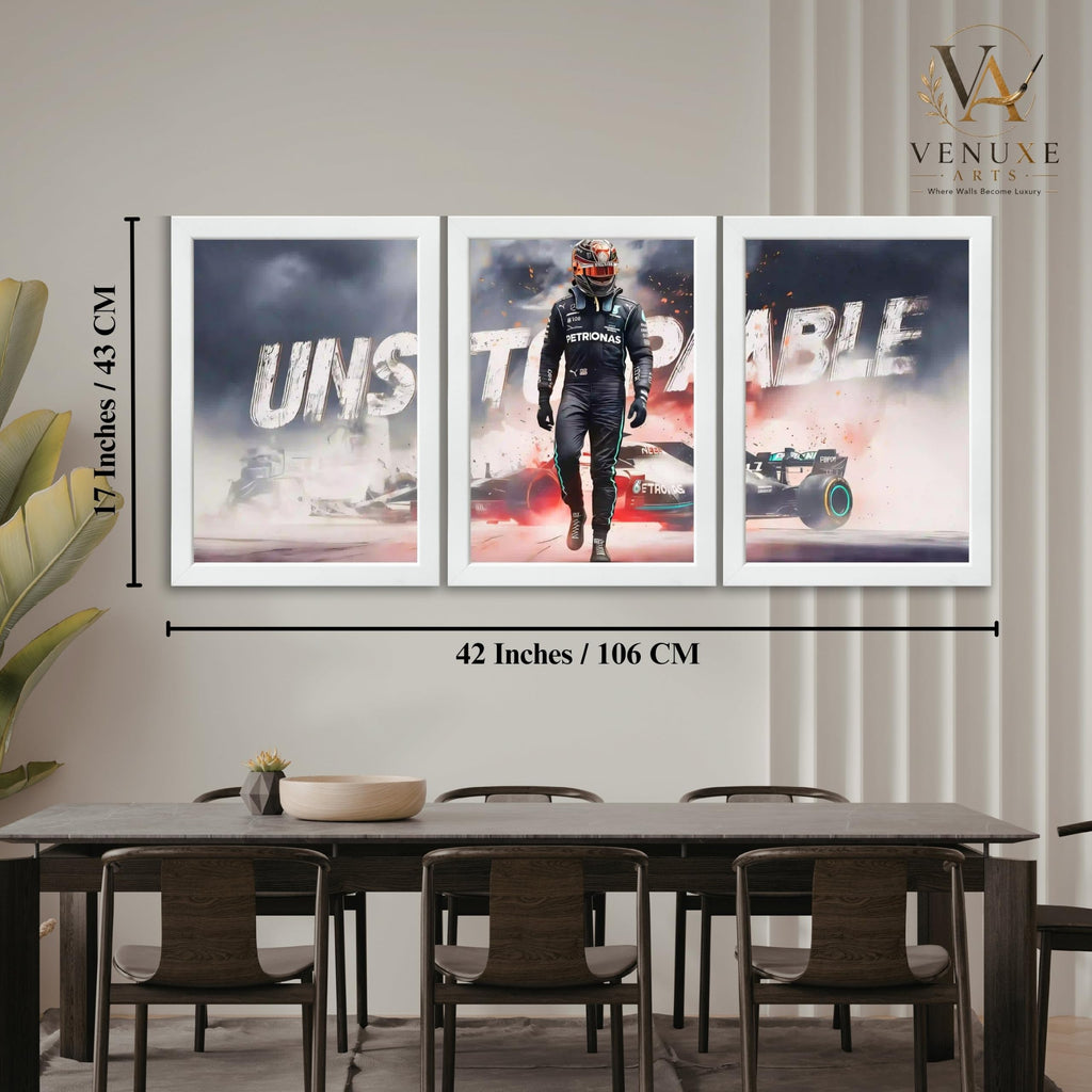 VENUXE ARTS Set Of 3 Big Sports Cars Framed Posters Gift Items for Boys Room Wall Decoration Bedroom Living Room Office Studio Décor | Car Poster Frame for Wall Décor