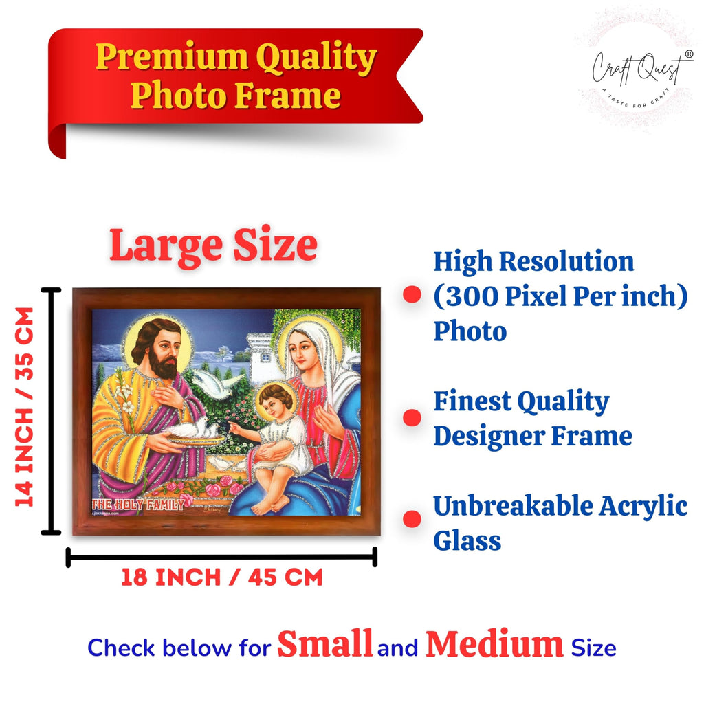 CRAFT QUEST Lord Jesus Christ Painting Aesthetic Hanging Photo Frame Decor for Living Room