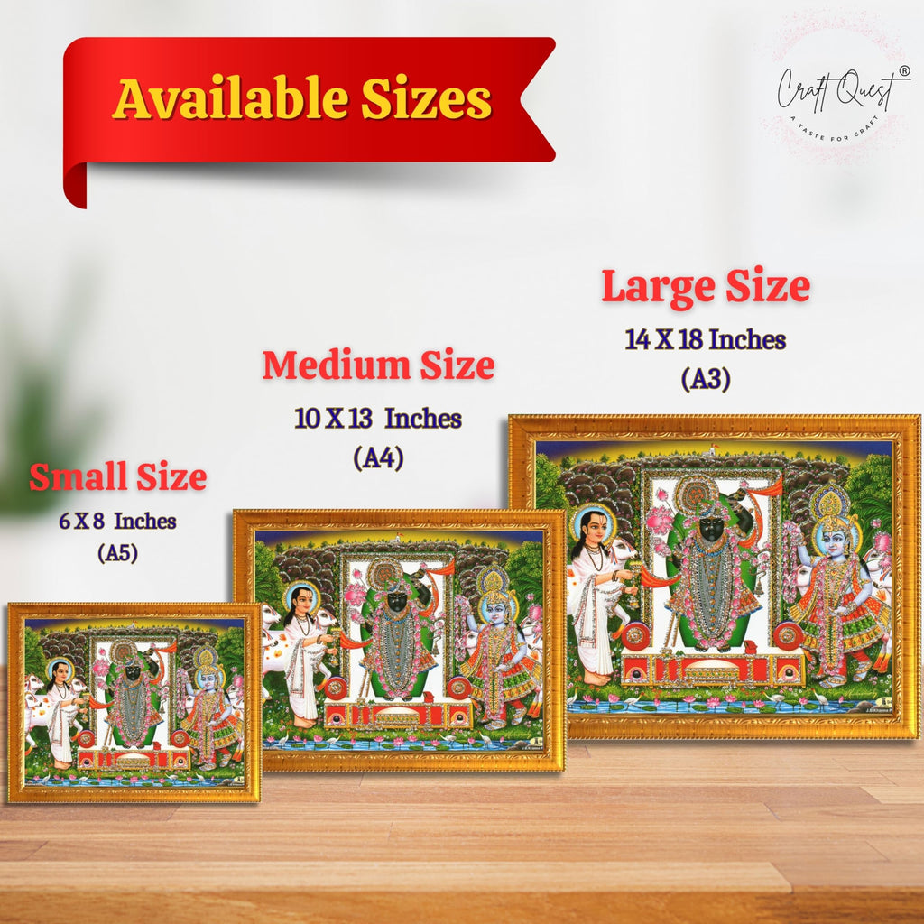 CRAFT QUEST Lakshmi Devi Dhana Vaivabh Laxmi Maa Wall Painting Frame for Diwali,Temple, Pooja, Living Room Home and Decor items