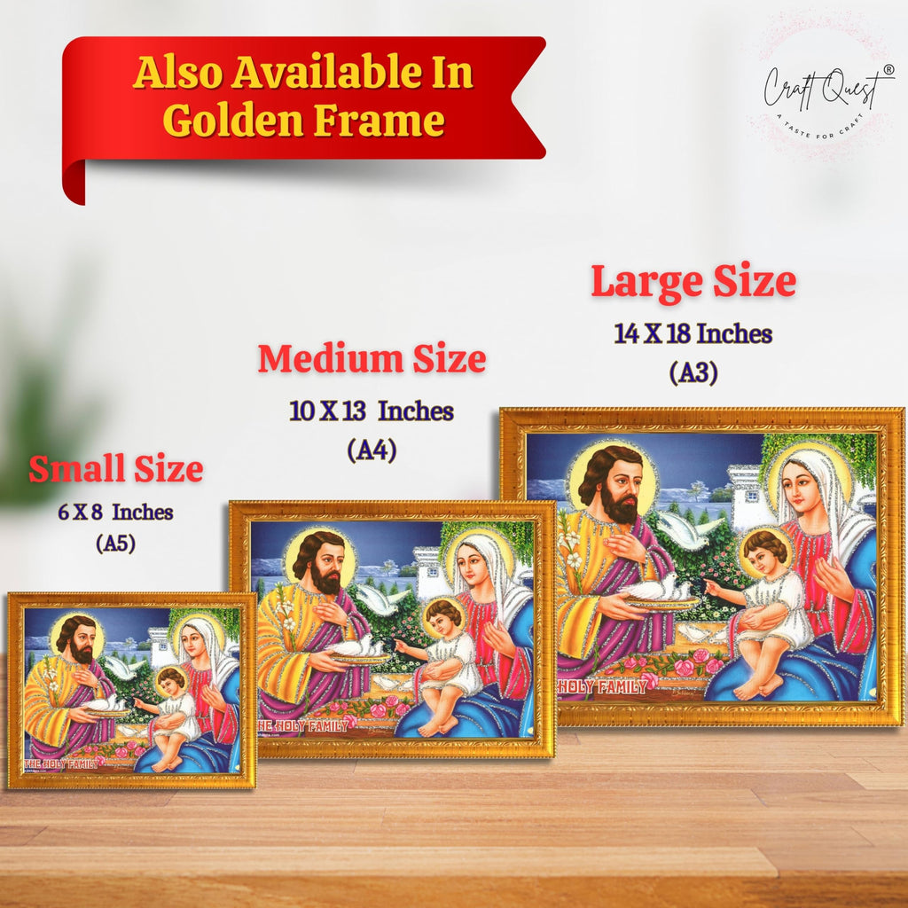 CRAFT QUEST Lord Jesus Christ Painting Aesthetic Hanging Photo Frame Decor for Living Room