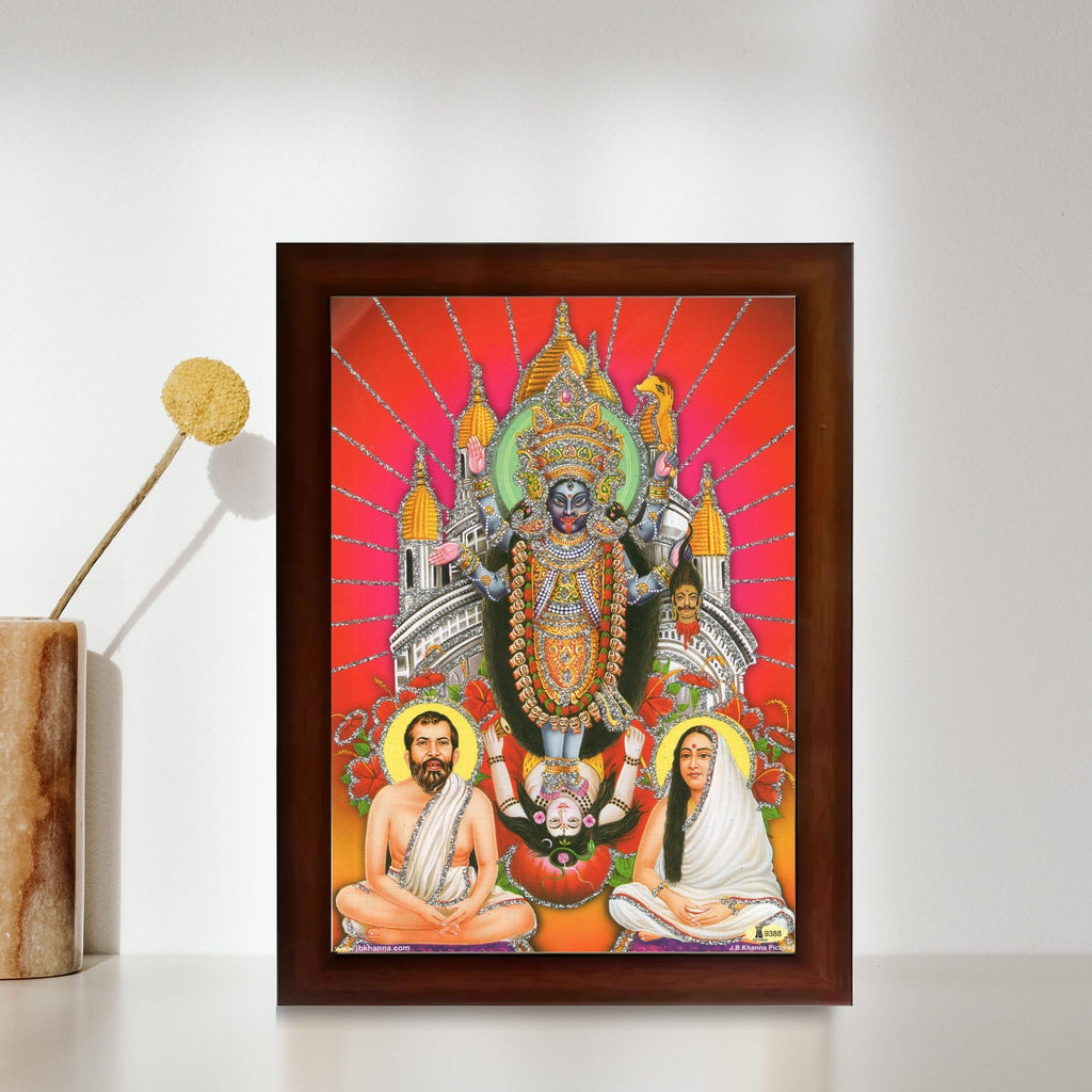 CRAFT QUEST Kali Mata photo with frame, God Religious Framed With Acrylic Glass