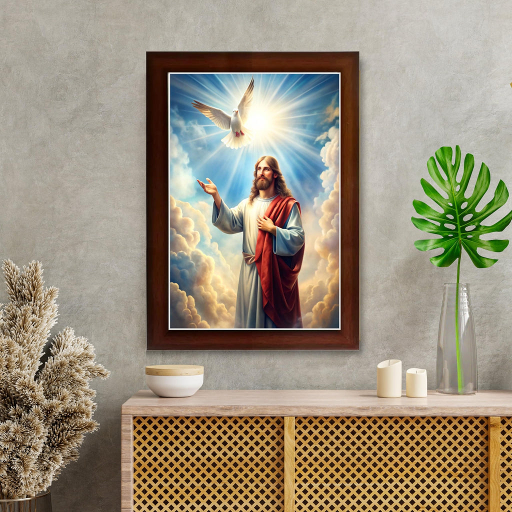 CRAFT QUEST Lord Jesus Christ Christmas Photo Frame Decor For Wall/Table/Room
