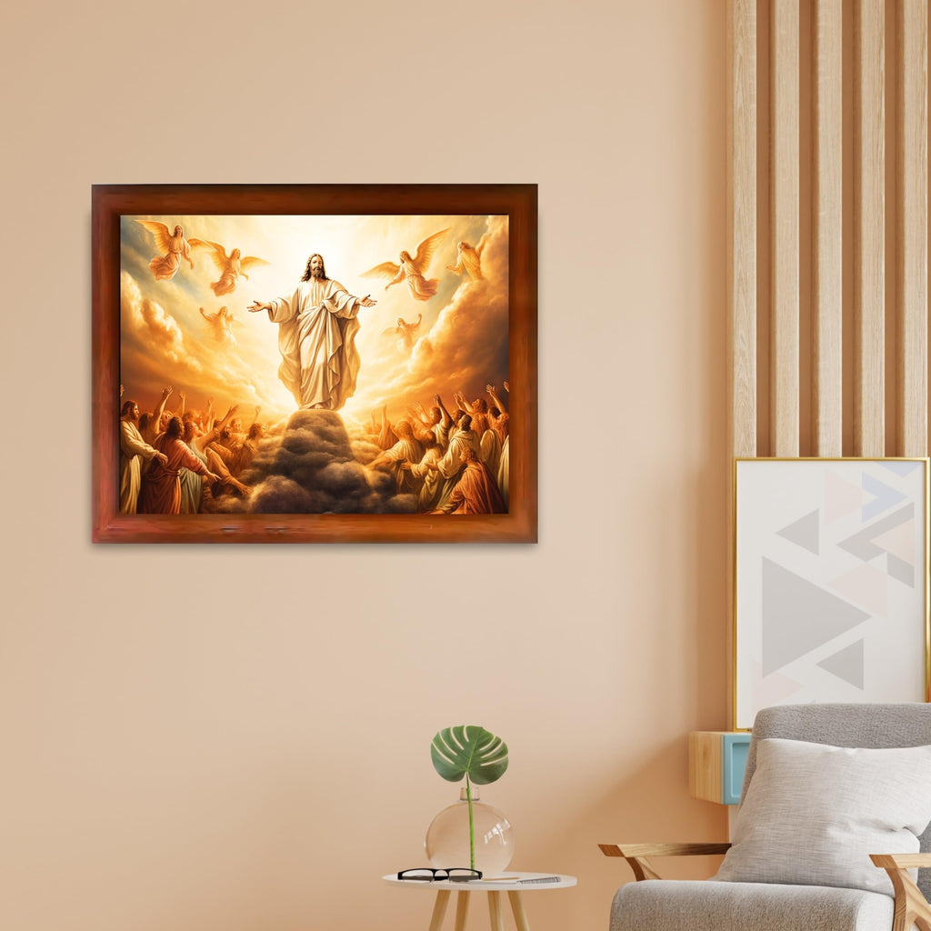 CRAFT QUEST Lord Jesus Christ Photo Frame | Decorative Picture for Gifts, Home Decor | Jesus Painting, Religious Photo Frame