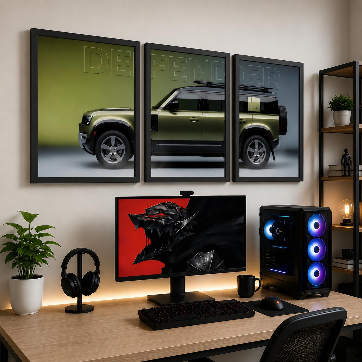 VENUXE ARTS Set Of 3 Big Sports Cars Framed Posters Gift Items for Boys Room Wall Decoration Bedroom, Living Room, Office, Studio Décor | Car Poster Frame for Wall Décor