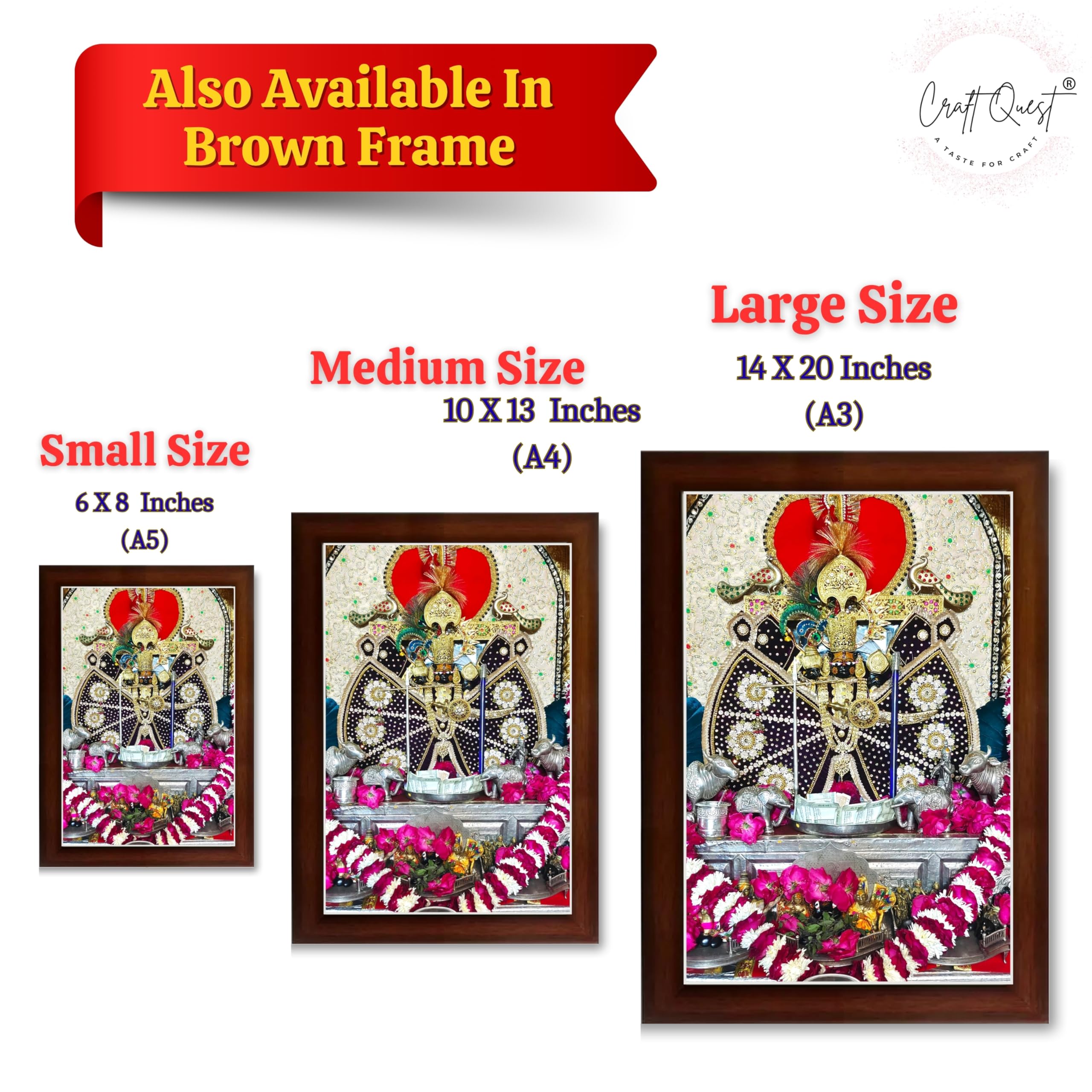 CRAFT QUEST Shree Sanwaliya Seth Shringaar Darshan Photo Frame