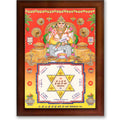 CRAFT QUEST Lord Kubera Swamy Bhagwan Kuber Kubera Wall Painting Framed Home Decor, Religious Photo Frame, Wall Decoration Item