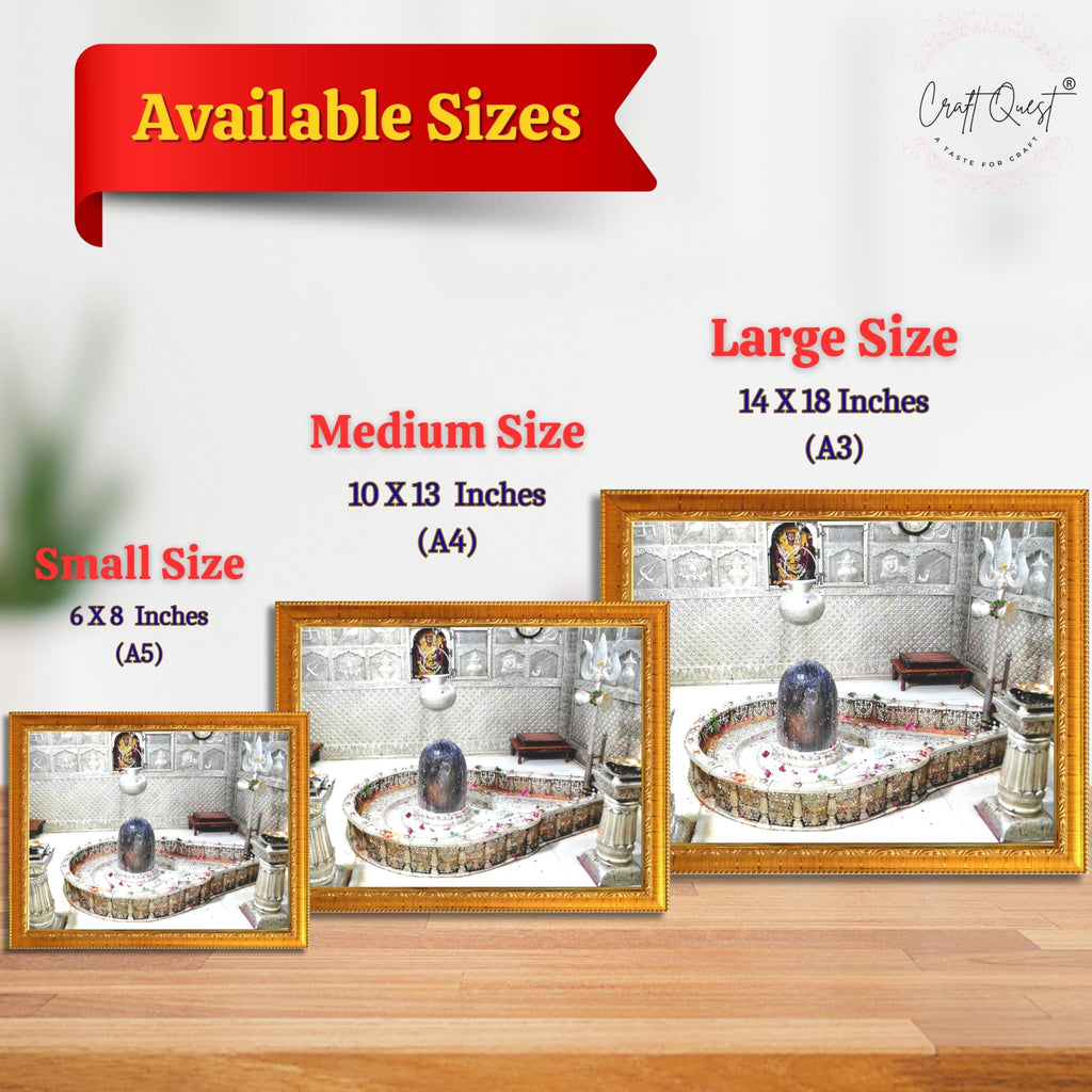 CRAFT QUEST Mahakal Shivling Photo Frame Shiv Mahadev Shiva Bholenath Mahakal Photo Frame, Religious Photo Frame