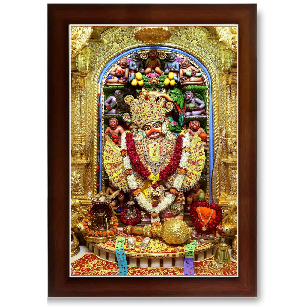 CRAFT QUEST Shree Kashtabhanjan Dev Hanumanji Salangpur Photo Frame Synthetic, Wall hangings