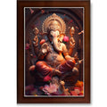 CRAFT QUEST Lord Ganesha Ganesh Ganpati Ganapathi Hanging Wall Painting Framed For Home Décor