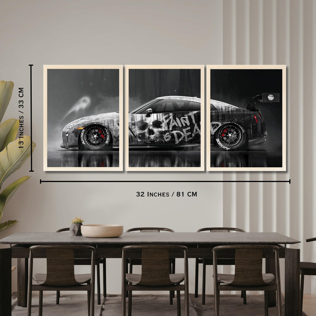 VENUXE ARTS Set Of 3 Big Sports Cars Framed Posters Gift Items for Boys Room Wall Decoration Bedroom Living Room Office Studio Décor | Car Poster Frame for Wall Décor
