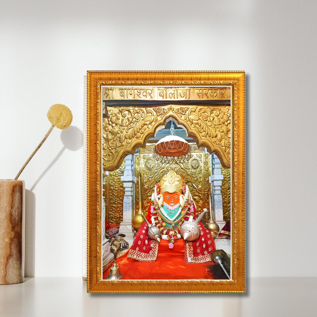 CRAFT QUEST Bageshwar Dham, Baba, Sarkar, Pandit Dhirendra Shastri Photo Religious Frame