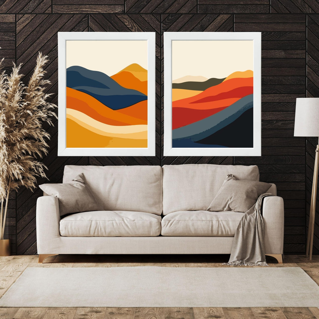 CRAFT QUEST Set of 2 piece Wall Art poster Frame Painting for Wall Decoration With Acrylic Glass, living room, Home Office, Restraunt