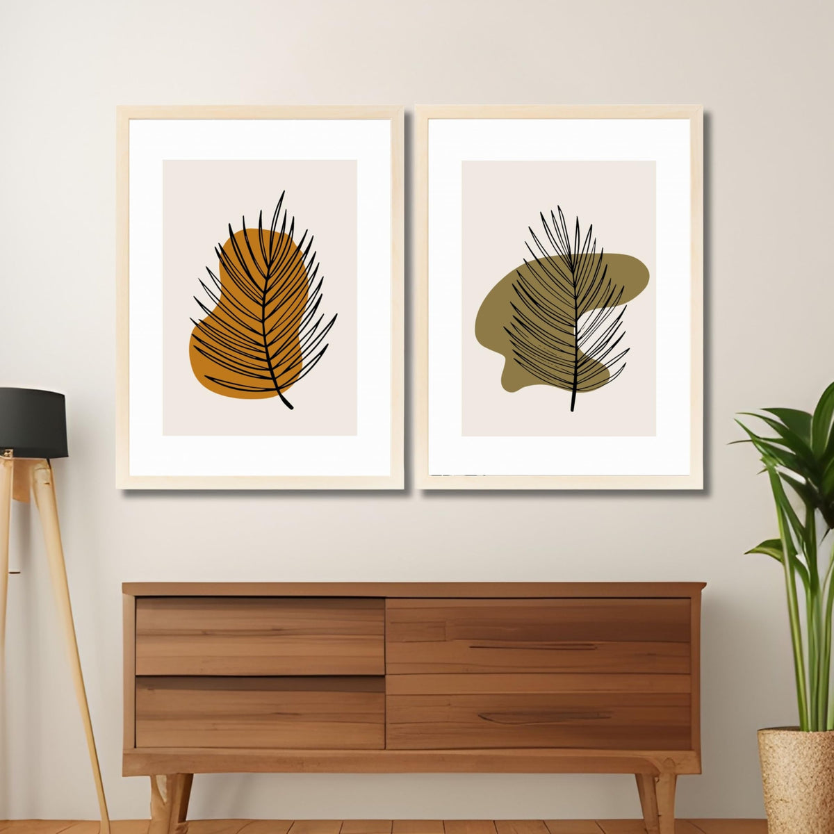 CRAFT QUEST Wall Art Decor Paintings | Set of 2 Wall Art Frames for Home Decoration | Ideal for Living Room, Bedroom & Office (Style 114)