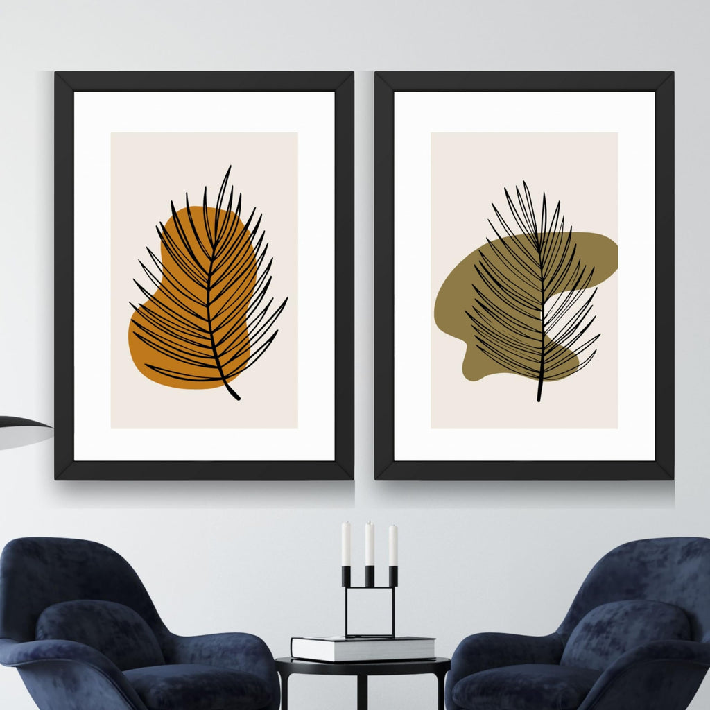 CRAFT QUEST Wall Art Decor Paintings | Set of 2 Wall Art Frames for Home Decoration | Ideal for Living Room, Bedroom & Office (Style 114)