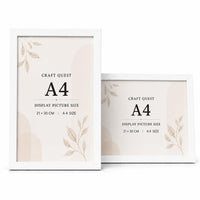 CRAFT QUEST 4X6 Inch Size synthetic Wall Mount Photo frames Single For Home Decoration, Living Room, Office Decoration (Natural, Set of 1)