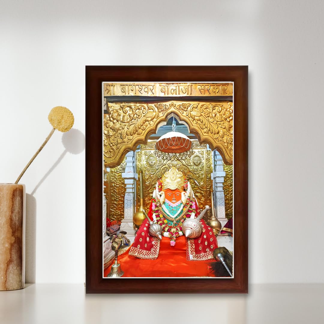 CRAFT QUEST Bageshwar Dham, Baba, Sarkar, Pandit Dhirendra Shastri Photo Religious Frame