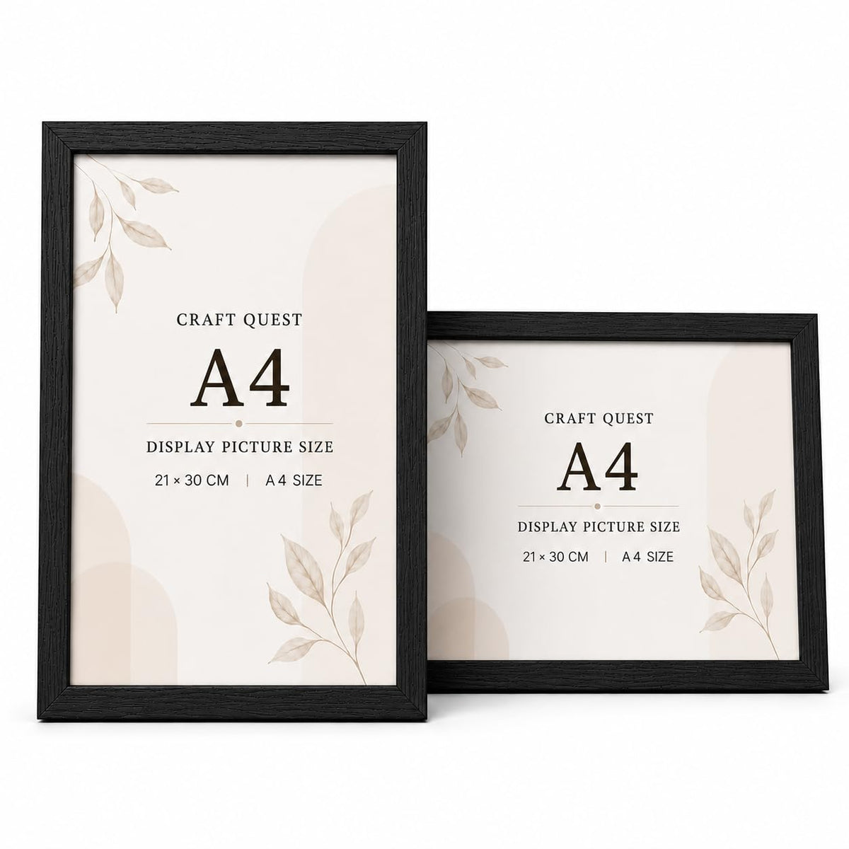 CRAFT QUEST 4X6 Inch Size synthetic Wall Mount Photo frames Single For Home Decoration, Living Room, Office Decoration (Natural, Set of 1)